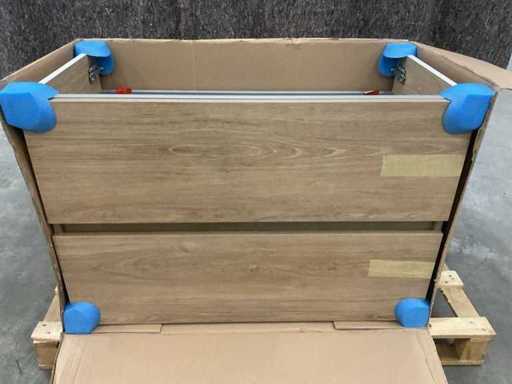 Sanijura - Slouby 90cm - Armadio lavabo con armadio a specchio