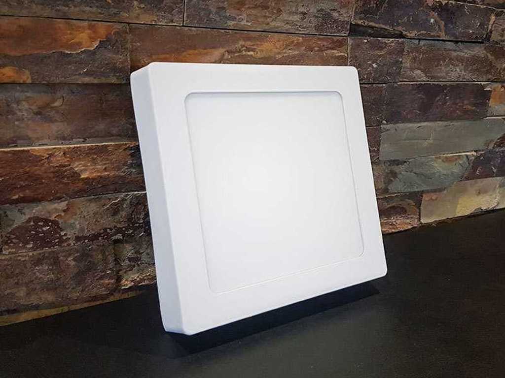 12W Surface mounted LED Panels Square white frame 6000K (20x)
