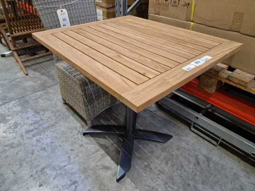 Gardini - Teak Tuintafel Volvic 70 x 80cm met Alu Antraciet Onderstel