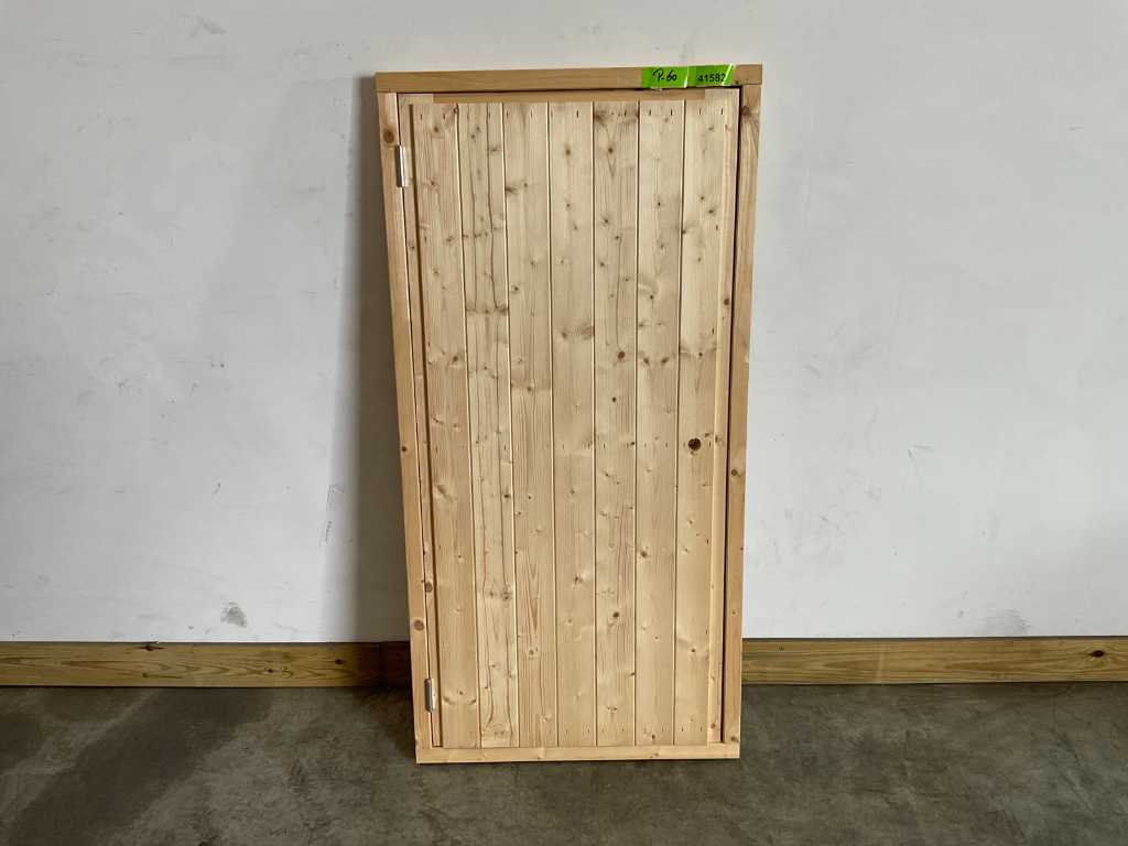 Spruce closed door with frame 76x154 cm (10x)