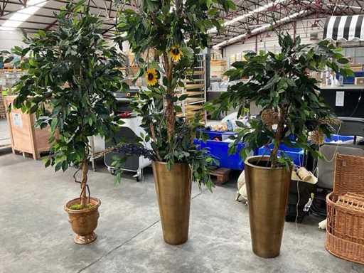 Kunstbomen in pot (3x)