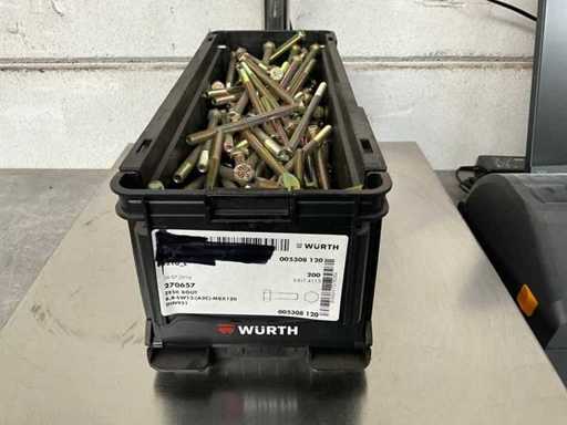 Würth 9.81 kg Zeskantbout M8x120 in stapelbare bak
