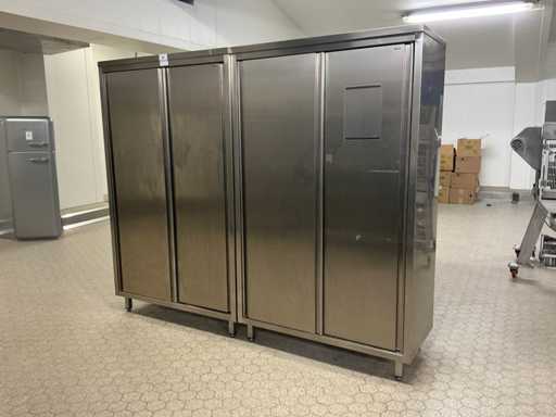 Bartscher RVS schuifdeurkasten (2x)