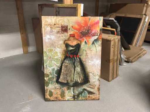 Wall decoration on canvas