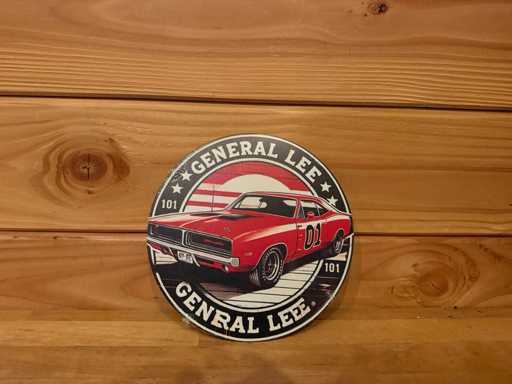 Metal advertising sign round 20cm