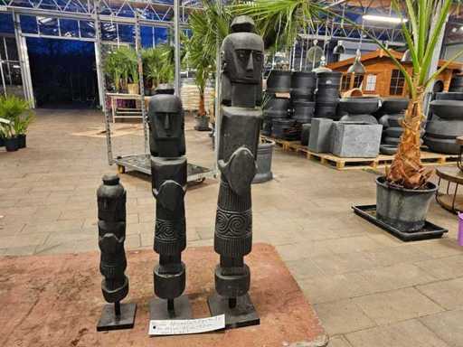 Set esclusivo di 3 figure di Culto Africano - fatte a mano - fino a 105 cm