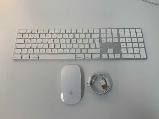 Apple - Magic QWERTY Keyboard with Numeric Keypad & Magic Mouse
