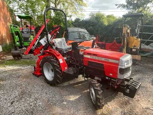 2025 VST Fieldtrac 180D 4WD Mini-Traktor mit Frontlader und Bel-Agro HRTS130 Scheibenharge