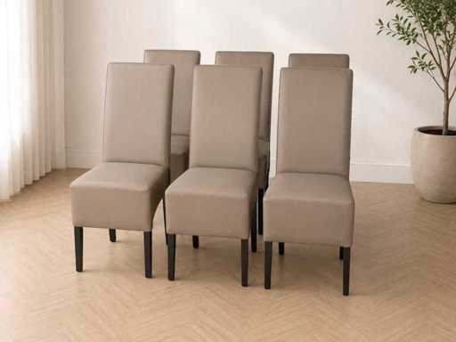 Scaun de sufragerie din piele Dalia (6x)