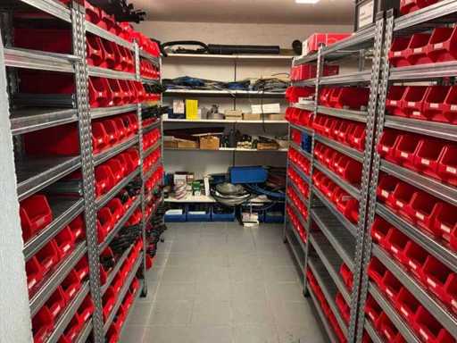 Storage rack with contents