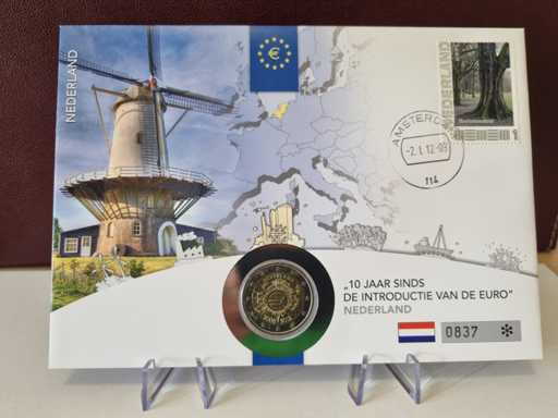2 Euro Numiscover Olanda 2012 10 ani Euro