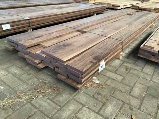 Amerikaans Noten planken voorgeschaafd op 23 mm ca. 0,6 m³