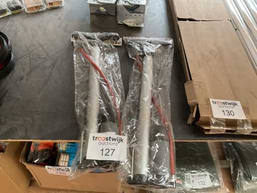 2 x fietspomp met manometer