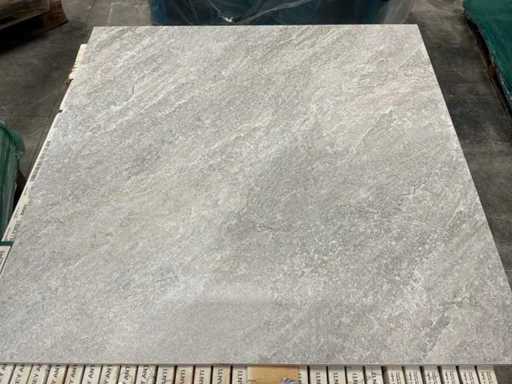 Quarzstone Grey Matt Keramik-Gartenziegel (75x75 cm, 53,76 m²)