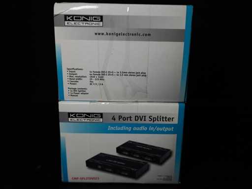 KONIG ELECTRONIC - DVI SPLITTER 4 PORT - Video (2x)