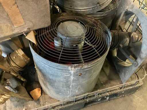 Thermo heating Ventilatoren (4x) en toebehoren in kooi