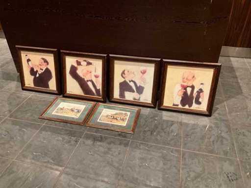 Prenten in lijst (6x)