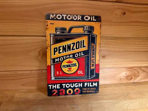 Cartello pubblicitario in metallo