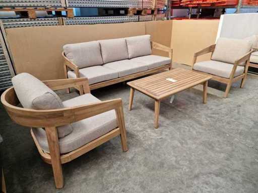 Garden Prestige - Salon salon Singapour avec coussins en sable d’oléfine