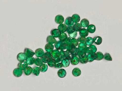 55-Natuurlijke Groene Smaragden -2,68 Cts