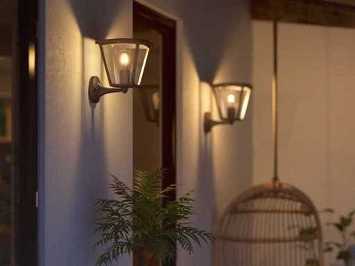 Lampe murale extérieure 8 x Arina noire