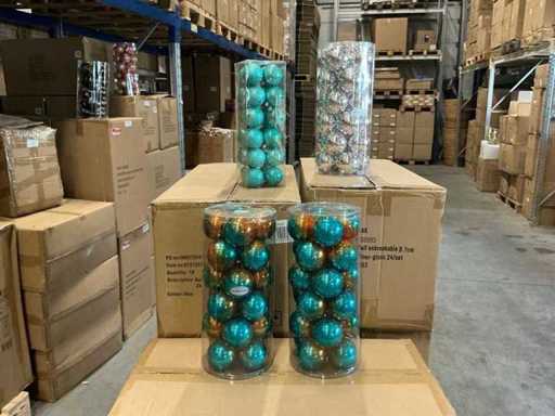 Partij diverse kerstballen unbreakable&seamless 24/tube (96 tubes)