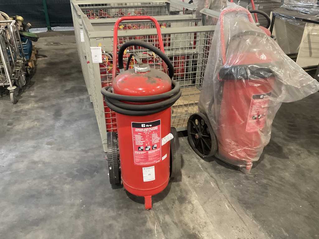 Fire Mobile powder-quick extinguisher 55kg (2x)
