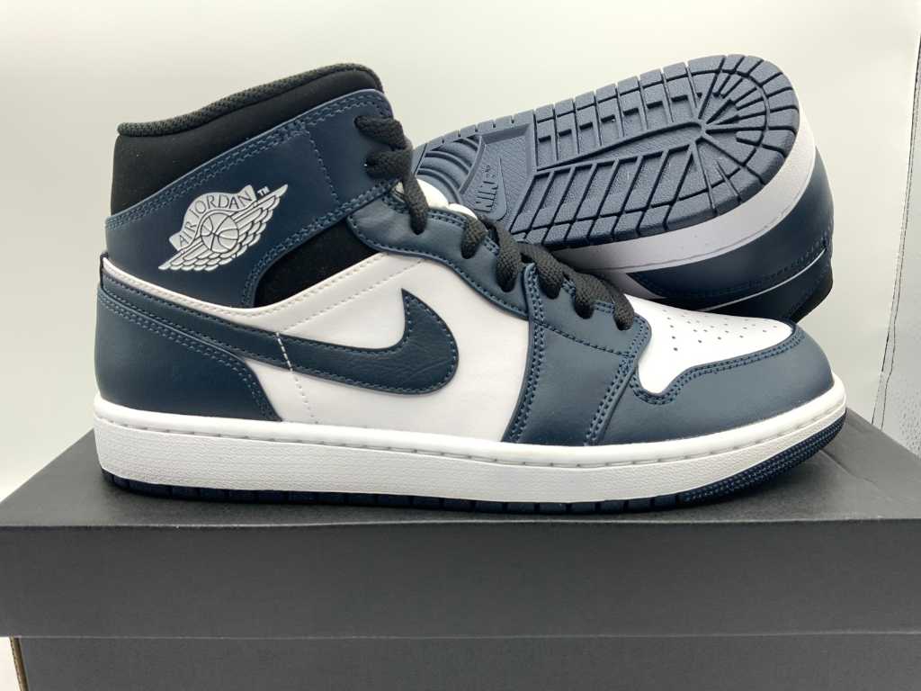 Nike Air Jordan 1 Mid Armoury Blu navy/Bianco-Nero Sneakers 44