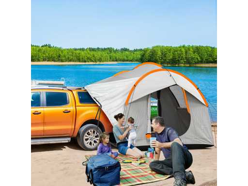 Polyester 3-Door Waterproof Car Tent