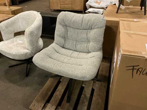 Leonard Grey Swivel Armchair