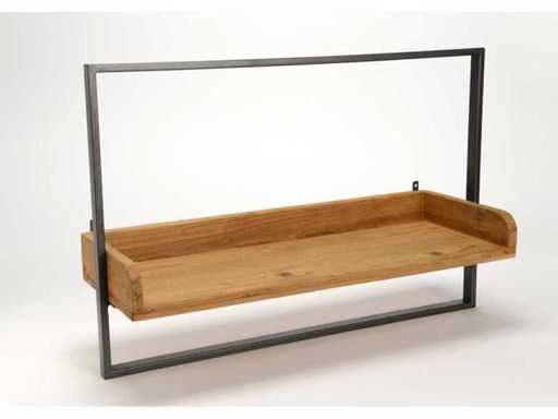 Étagère murale (6x) - Métal+bois