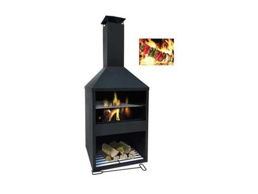 Cheminée de jardin MaxxGarden 21157 Arton - 44 x 118 cm - Noir