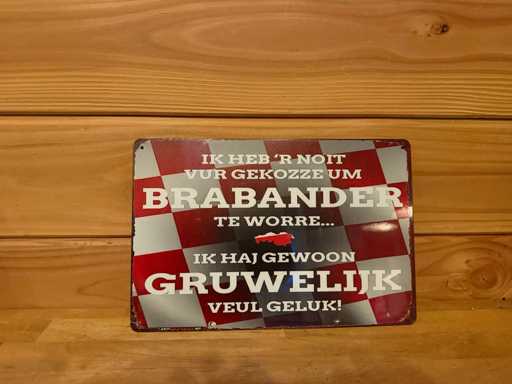 Metalen reclamebord 30x20cm