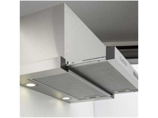Vinea Flat Intrekbare wandkap 60cm 610m³/u Klasse A - Zilver - Zilver