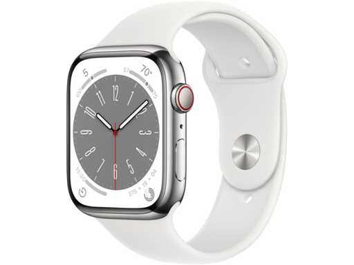 Apple - Series 8 - Smartwatch GPS+ Silver Stainless Steel