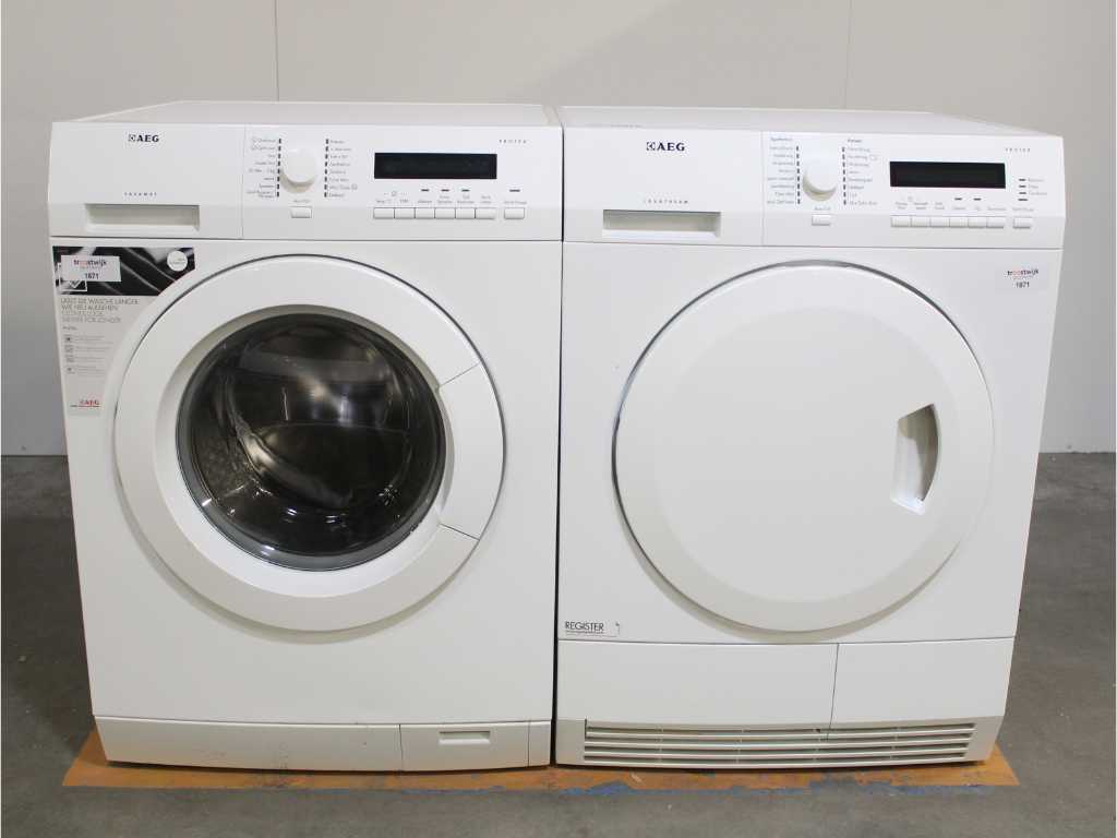 Machine à laver AEG Lavamat Protex et sèche-linge AEG Lavatherm Protex