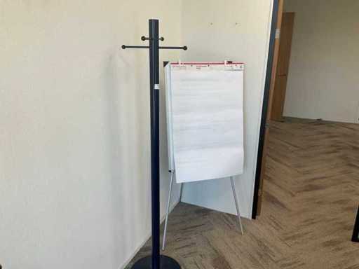 Flipchart and coat rack