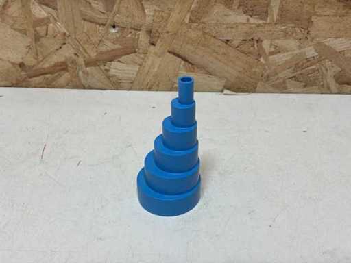 excentrisch verloop zacht 6/38mm blauw (25x)