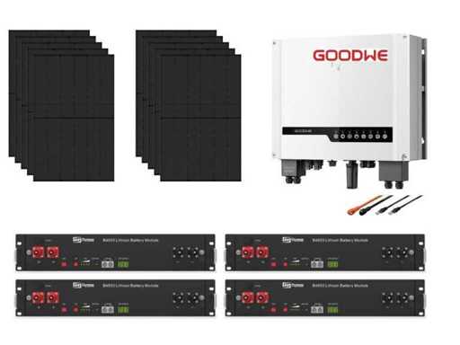 Jinko - Set di 8 pannelli solari (440 wp) - inverter ibrido - batteria da 9,6 kWh
