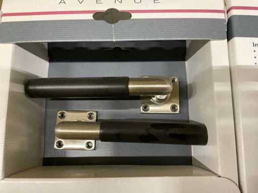 Jeux de poignées de porte à rosette 4 côtés Artdeco (163x)
