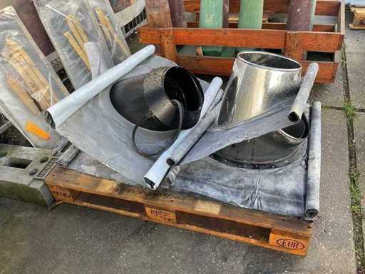 Dak plakplaten met loodslab (4x)