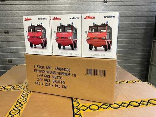 Model car 1:18 Steyr-Puch Haflinger Fire Brigade (6x)