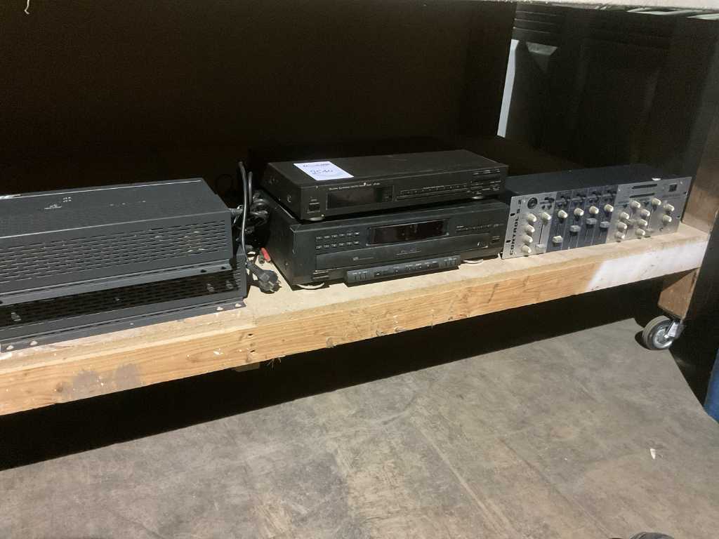batch of audio equipment