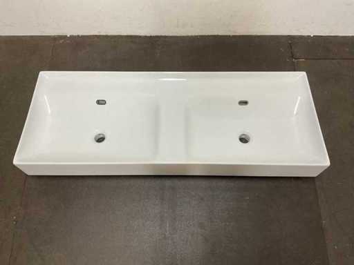 Tecla - Lavabo sans trou de robinet 122 cm