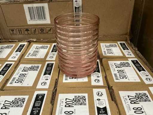 Lot Coco Maison Lola Candle Holder H10cm pink (157x)