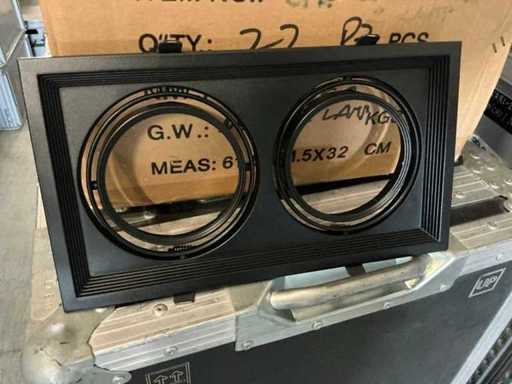 AR111 - ARO quadratische Kippbirne für 2 LED-Lampen AR111 - Schwarz (30x)