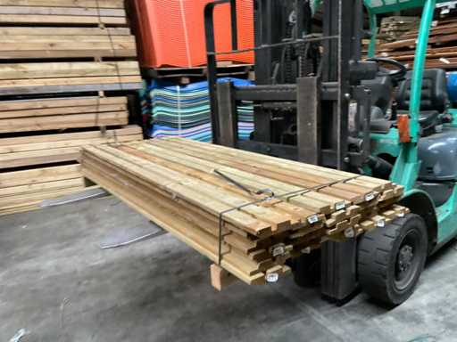 Profil de rombi din scânduri de grădină de pin impregnat - 180x14,5x2,8 cm (26x)