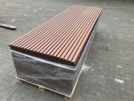 Composite - Facade cladding rhombus profile brown (135x)
