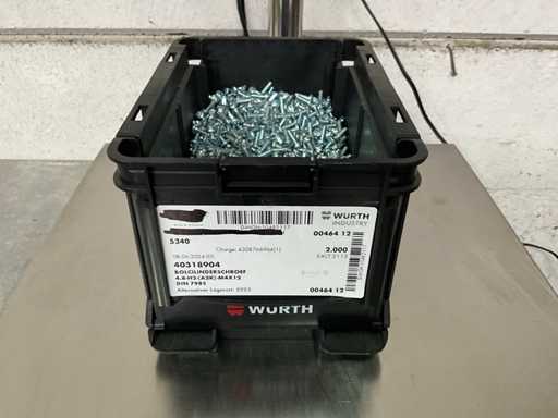 Vis à cylindre à billes Würth 5,54 kg M4 x 12 in boîte empilable