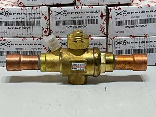 Refrigera SV21B034R0000 Ball Valve 2-Way CO2 3/4" ODS 60 bar wheel (8x)